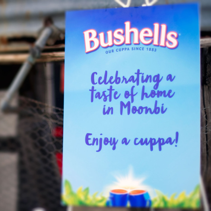 Bushells tea brings a community together with a restored sign in Moonbi, NSW, Australai